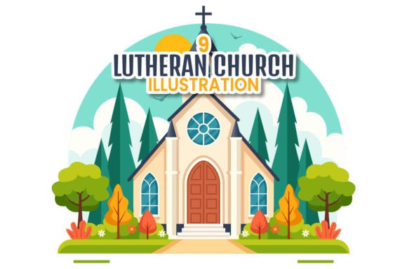9 Lutheran Church Illustration: A Versatile Graphic Asset