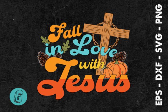 Autumn Fall in Pumpkin Love Jesus SVG: A Versatile Graphic for Print Templates