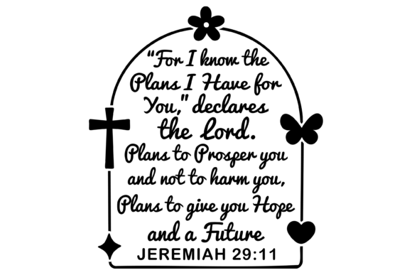 Bible Verse Jeremiah Svg PNG for Crafts and Graphics