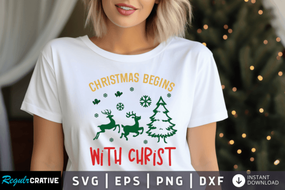 Crafting Christmas Cheer: A Review of Christmas Begins with Christ Svg Design