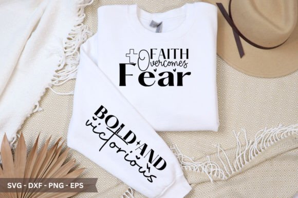 Faith Overcomes Fear Sleeve SVG for Creative Crafts