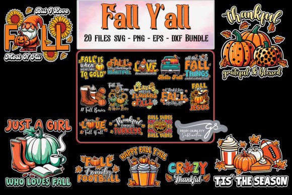 Fall Y all SVG Bundle: Perfect Graphics for Crafts and Local Brands