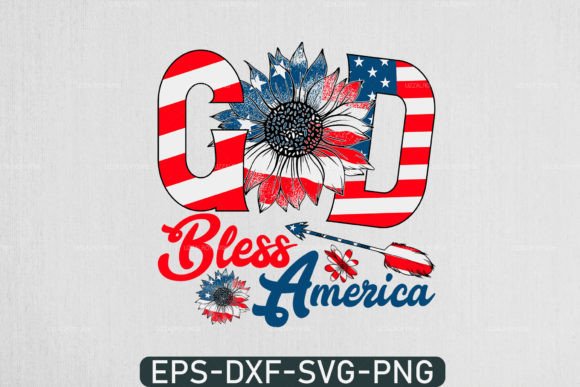 God Bless America Svg 4th of July Graphics for Crafts