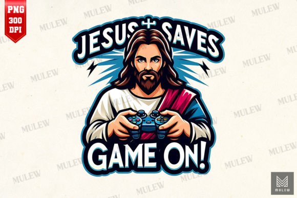 Jesus Saves Game On Sublimation: A Graphics Asset for Crafts