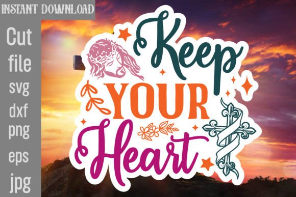 Keep Your Heart Sticker Design: A Crafts and Graphics Gem