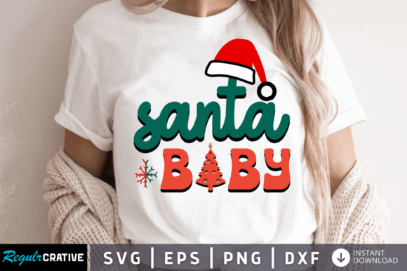 Santa Baby SVG DESIGN: A Festive Graphic for Crafts