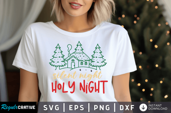 Silent Night Holy Night Svg Design for Graphics and Crafts