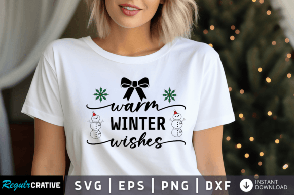 Warm Winter Wishes Svg Design for Crafts and Graphics